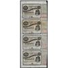 Image 1 : Uncut Sheet of (4) State of Louisiana Baby Bond Obsolete Notes