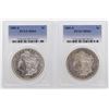 Image 1 : Lot of (2) 1881-S $1 Morgan Silver Dollar Coins PCGS MS64