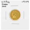 Image 1 : 1909 $2 1/2 Indian Head Quarter Eagle Gold Coin