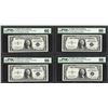 Image 1 : Lot of (4) Consecutive 1935D $1 Silver Certificate Notes PMG Gem Uncirculated 66