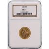 Image 1 : 1882 $5 Liberty Head Half Eagle Gold Coin NGC MS61