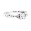 Image 1 : 14KT White Gold 0.40 ctw Diamond Ring