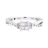 Image 2 : 14KT White Gold 0.40 ctw Diamond Ring