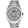 Image 2 : Rolex Men's Stainless Steel Meteorite Diamond 36MM Datejust Wristwatch