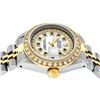 Image 3 : Rolex Ladies Two Tone 14K MOP Emerald String Diamond Datejust Wristwatch