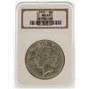 Image 1 : 1922 $1 Peace Silver Dollar Coin NGC MS65