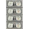 Image 1 : Lot of (4) 1935A $1 North Africa Emergency WWII Silver Certificate Notes