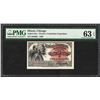 Image 1 : 1893 World's Columbian Exposition Ticket Indian Chief PMG Choice Uncirculated 63