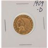 Image 1 : 1909-D $5 Indian Head Half Eagle Gold Coin