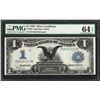 Image 1 : 1899 $1 Black Eagle Silver Certificate Note Fr.236 PMG Choice Uncirculated 64EPQ