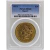 Image 1 : 1873 Open 3 $20 Liberty Head Double Eagle Gold Coin PCGS MS60