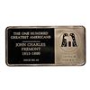 Image 2 : 500 Grain Sterling Silver Franklin Mint 100 Greatest Americans Ingot