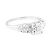 Image 1 : 14KT White Gold 0.10 ctw Diamond Ring