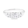 Image 2 : 14KT White Gold 0.10 ctw Diamond Ring