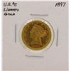 Image 1 : 1897 $5 Liberty Head Half Eagle Gold Coin