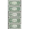 Image 2 : District Set of 1963B $1 Federal Reserve BARR Uncirculated Notes