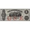 Image 1 : 1800's $1 Sussex Bank New Jersey Obsolete Note