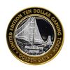 Image 1 : .999 Silver Golden Gate Las Vegas, NV $10 Casino Limited Edition Gaming Token
