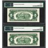 Image 2 : Lot of (2) 1953B $2 Legal Tender Notes Fr.1511 PMG Gem Uncirculated 65EPQ