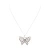 Image 2 : 14KT White Gold Butterfly Filigree Pendant with Chain