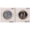 Image 1 : Lot of (2) 1957 Franklin Half Dollar Proof Coins