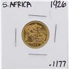 1926 South Africa Britain George 1/2 Sovereign Gold Coin