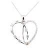 Image 1 : 14KT White Gold 1.50 ctw Diamond Pendant & Chain