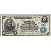 Image 1 : 1902 PB $5 National Bank of Indianapolis, IN CH# 984 National Currency Note