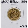 Image 1 : 1884 Great Britain Queen Victoria Sovereign Gold Coin