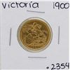 Image 1 : 1900 Britain Queen Victoria 1/2 Sovereign Gold Coin