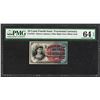 Image 1 : 1863 Ten Cents Fourth Issue Fractional Note Fr.1259 PMG Choice Uncirculated 64EP
