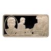 Image 1 : 500 Grain Sterling Silver Franklin Mint 100 Greatest Americans Ingot