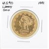 Image 1 : 1881 $10 Liberty Head Eagle Gold Coin