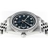 Image 6 : Rolex Men's Stainless Steel Black String Diamond 36MM Datejust Wristwatch