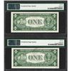 Image 2 : Lot of (2) Consecutive 1935D $1 Silver Certificate Notes PMG Gem Uncirculated 66