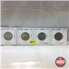 Image 1 : Canada Twenty Five Cent - Strip of 4: 1966; 1867-1967; 1968 (silver); 1968 (nickel)