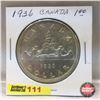 Image 1 : Canada Silver Dollar 1936
