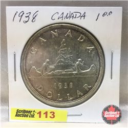 Canada Silver Dollar 1938