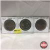 Image 1 : Canada Silver Dollar - Strip of 3: 1968; 1870-1970; 1978