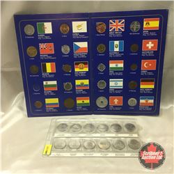 Canada Confederation 125 Years Twenty Five Cent Set of 12 AND Coins of the World (19 Coins)