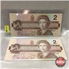 Image 1 : Canada $2 Bill 1986 (2) Sequential : #EBG1249757-758