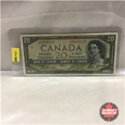 Canada $20 Bill 1954 DF #DE6416528