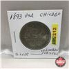 Image 1 : US Chicago Columbian Exposition Silver Coin 1893