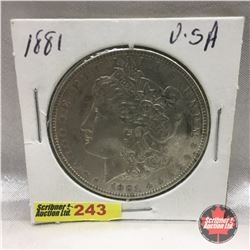 US Morgan Dollar 1881