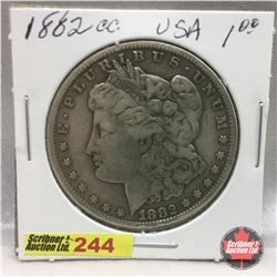 US Morgan Dollar 1882CC