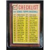 Image 1 : 1962 TOPPS #192 BASEBALL CHECKLIST