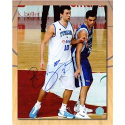 Andrea Bargnani Team Italy Autographed Basketball 8x10 Photo ( AJ SPORTS COA)