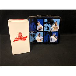 Budweiser Collectible RED LIGHT APP Goal Synced Cup W/ LA DODGERS TIN LUNCH BOX