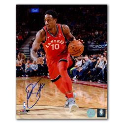 DeMar DeRozan Toronto Raptors Autographed Dribble 8x10 Photo ( AJ SPORTS COA)