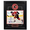 Image 1 : Theo Fleury Calgary Flames Signed/ Inscribed Franchise Stats 19x23 Frame